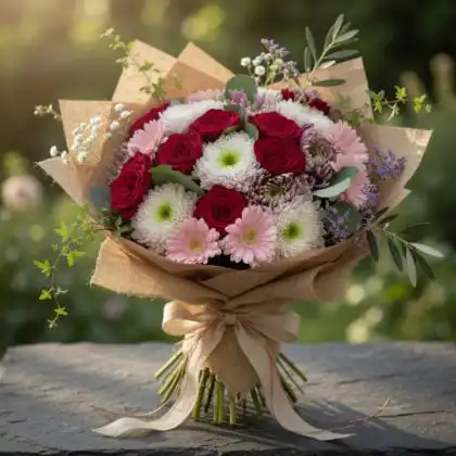 rose and chrysanthemum bouquet
