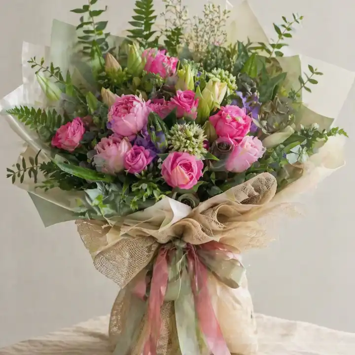 Velvet Peony & Rose Heritage Bouquet 1 Velvet Peony & Rose Heritage Bouquet