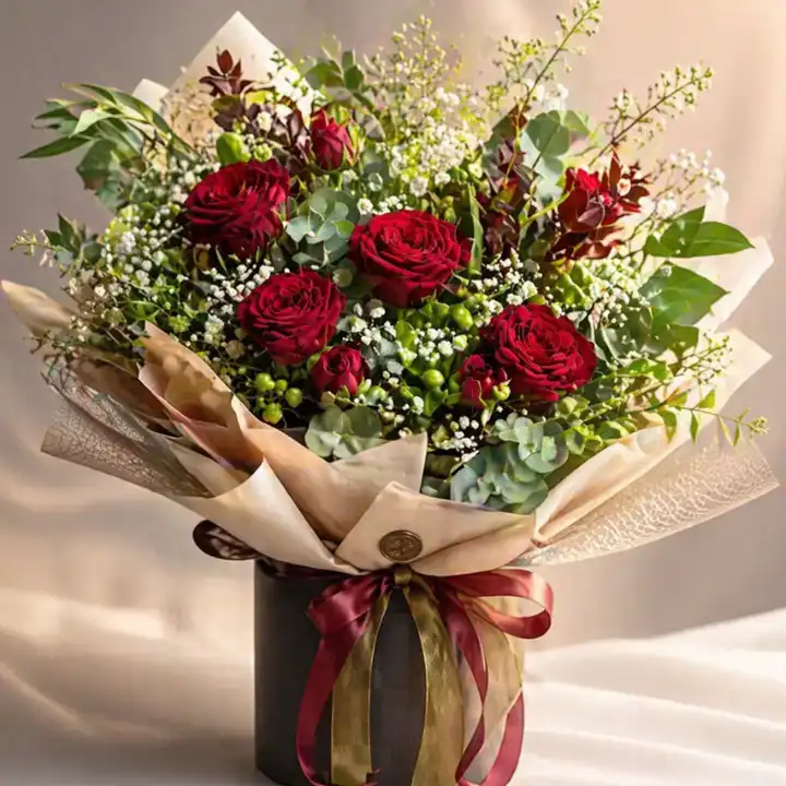 Velvet Crimson 6 Red Rose Bouquet 1 6 red rose bouquet
