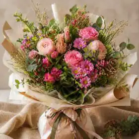 rose and ranunculus bouquet