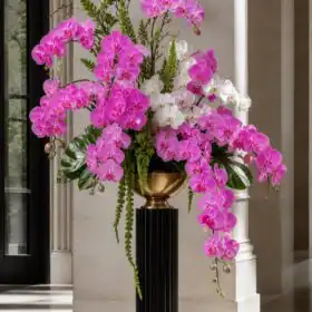 Cascading Pink Luxury Orchid Arrangement