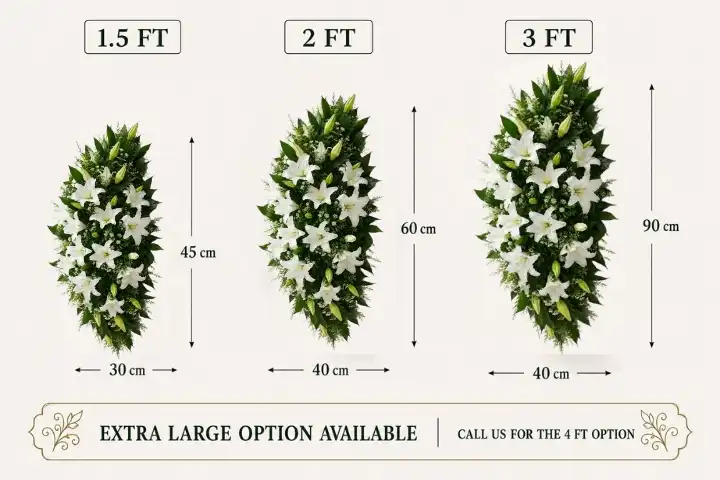 Classic White Lily Coffin Spray 3 Classic White Lily Coffin Spray - Image 3