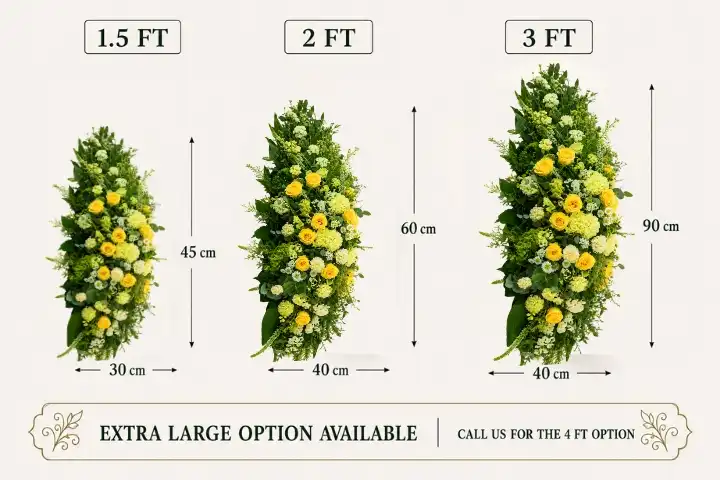 Premium Yellow Rose and Carnation Coffin Spray 3 Premium Yellow Rose and Carnation Coffin Spray size option
