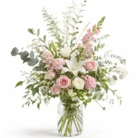 Wild Meadow Astrantia & Pastel Rose Bouquet