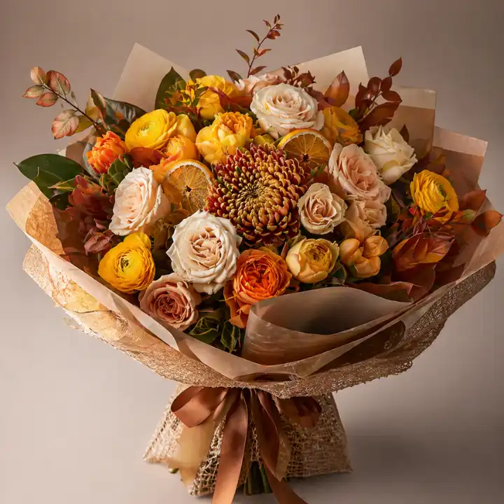 Roses, Ranunculus, Chrysanthemums Luxury Flower Bouquet 1 Ranunculus and Rose Bouquet