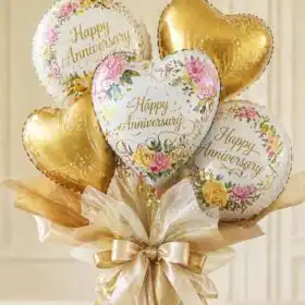 5 Heart Anniversary Balloons