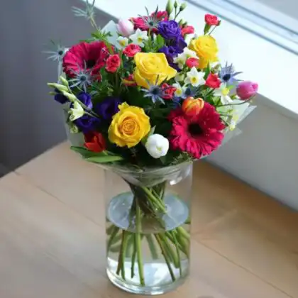 Vibrant Gerbera and Carnation Bouquet for Special Occasions