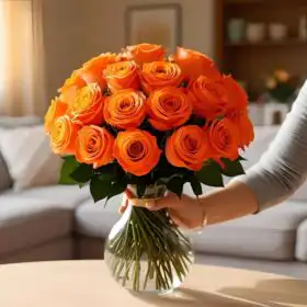 Radiant Orange Rose Luxury Bouquet