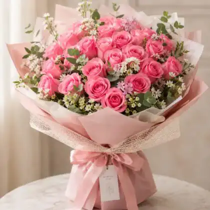 Wishlist 10 Luxury Pink Rose Bouquet