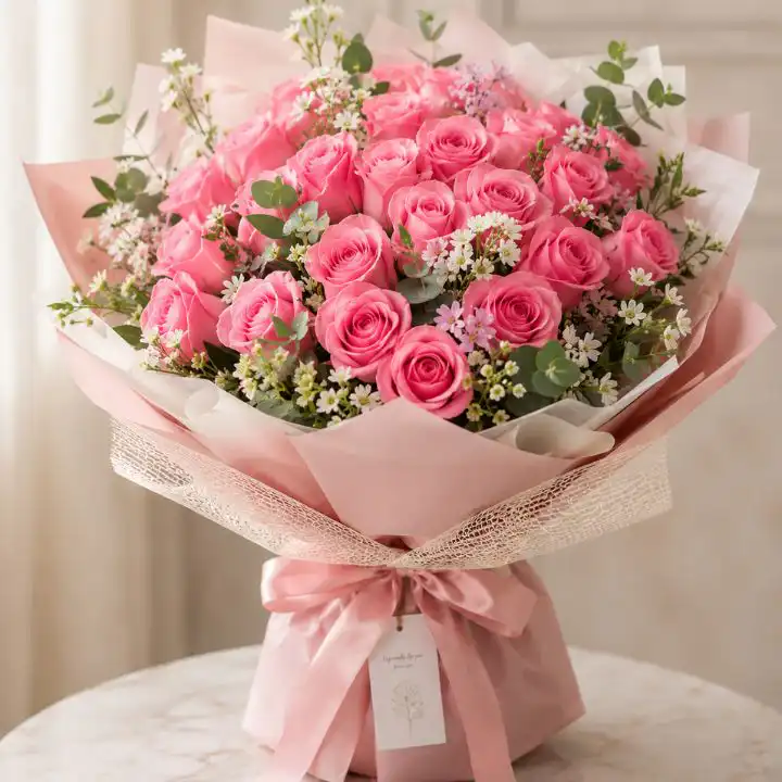 Luxury Pink Rose Bouquet