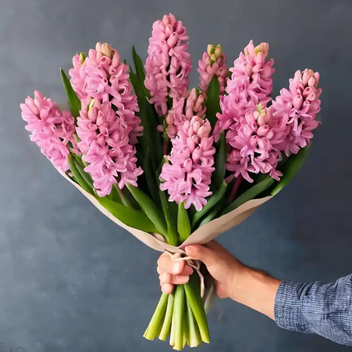 Pink Hyacinth flowers Bouquet 3 Pink Hyacinth Flowers Bouquet for Mother’s Day – Fresh & Elegant, Delivered Across the UK
