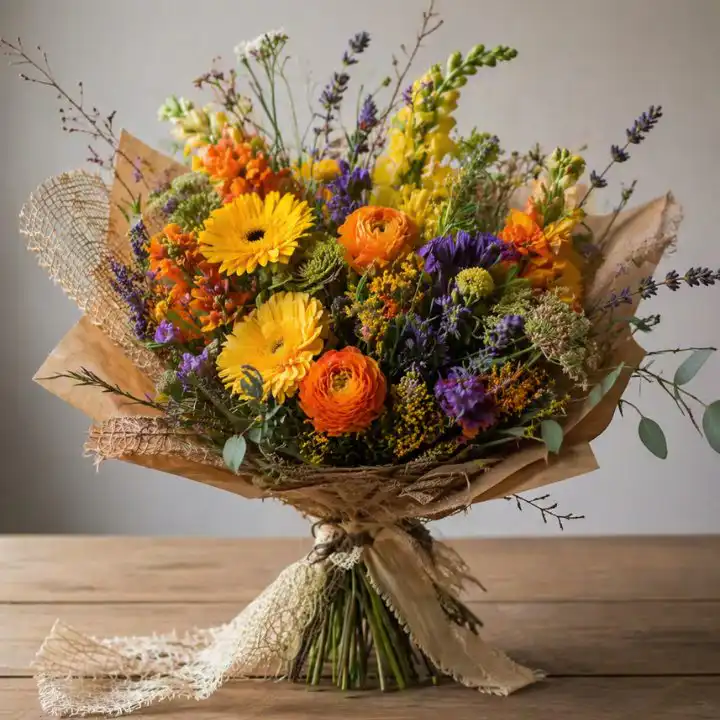 Yellow Sunflower and Lavender Bouquet Delivery 1 sunflower and lavender bouquet