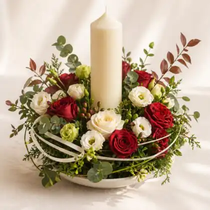 Candle Flower Wreath
