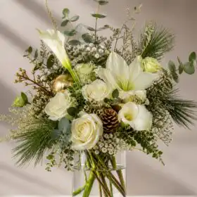 Winter Christmas Vase Flowers