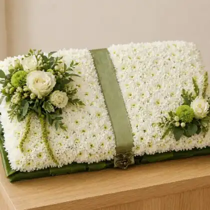 Open Book Funeral Flowers