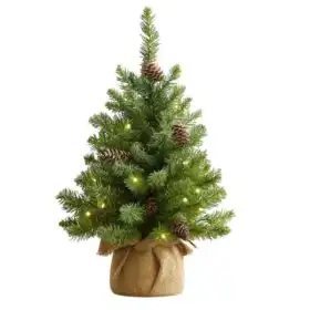 Pre lit christmas trees with warm white lights
