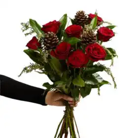 Red Rose Christmas Bouquet