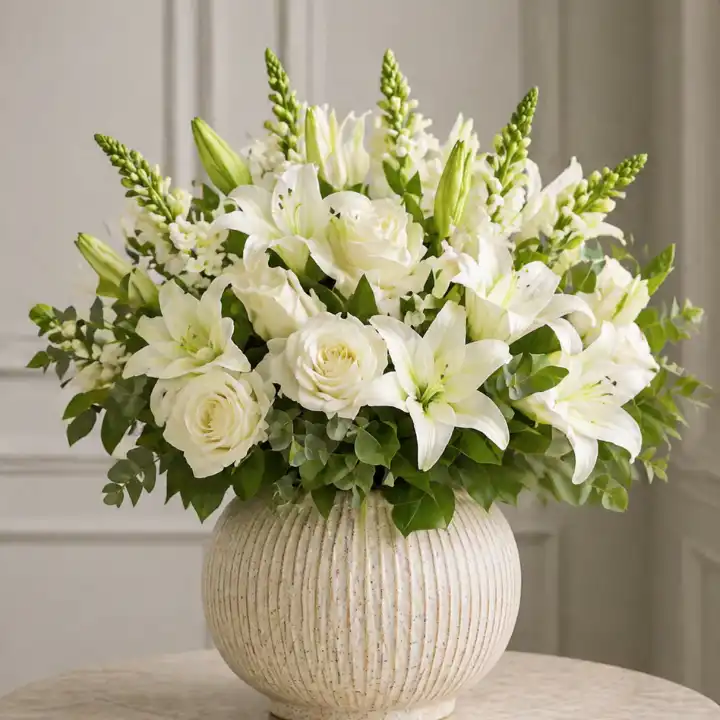 Sympathy Flowers in Vase
