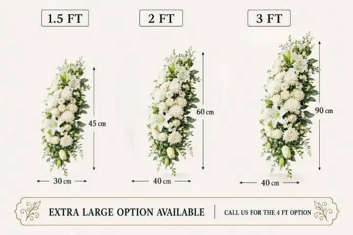 White Chrysanthemum and Lily Coffin Spray With Rose 3 White Chrysanthemum and Lily Coffin Spray With Rose - Image 3