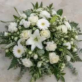 White Funeral posy
