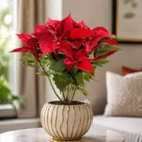 Christmas Red Poinsettia Plant