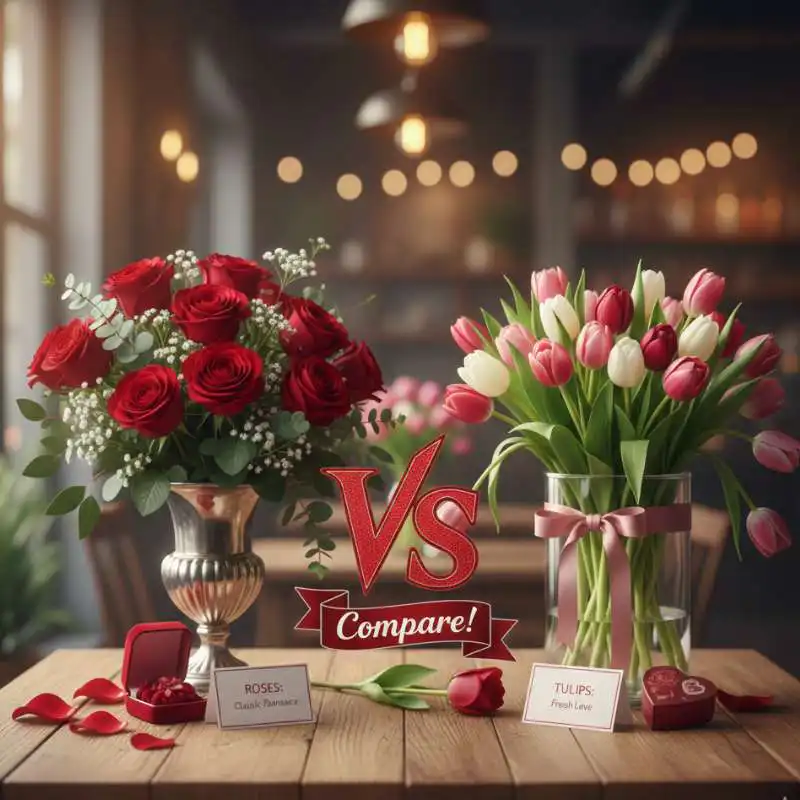Roses or Tulips? The Thoughtful Valentine's Choice for 2026 3 Tulips or roses for Valentine's