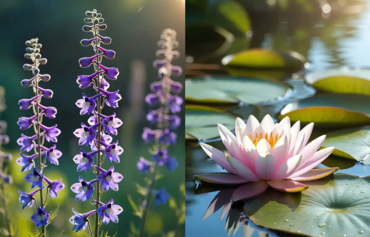 July Birth Flowers 1 Larkspur and Water Lily What Is the Difference